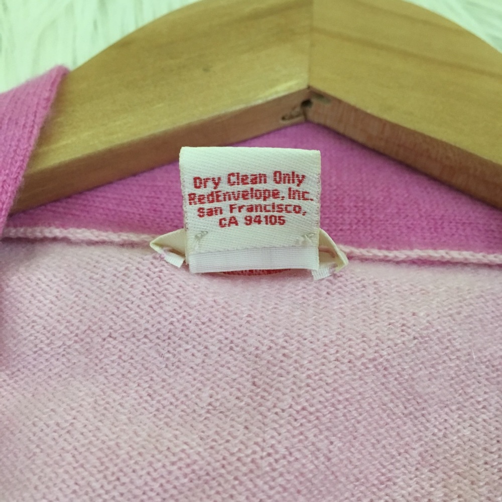 🎉SOLD🎉Red Envelope 100% Cashmere Robe Pink - Picture 6 of 7